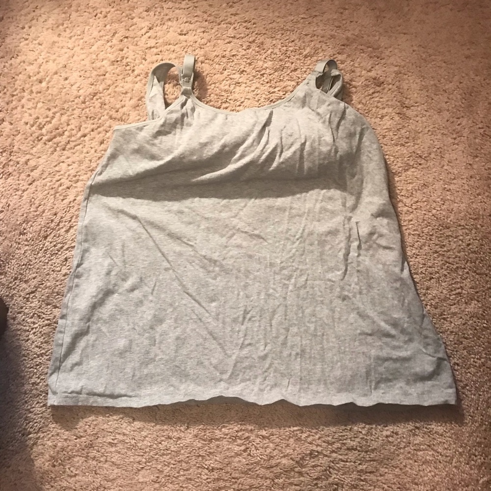 Light grey nursing tank